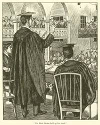 The Head Master Held Up His Hand