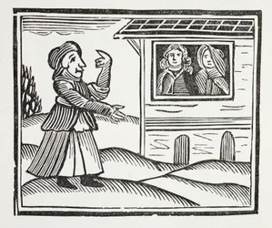 The History of Mother Shipton, illustration from Chap-books of the Eighteenth Century by John Ashton, pub. 1882