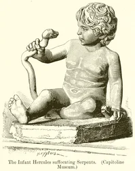 The Infant Hercules Suffocating Serpents