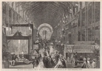 The International Exhibition; View of the Nave Looking East