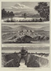 The Kimberley Waterworks, Diamond Fields, South Africa (engraving)