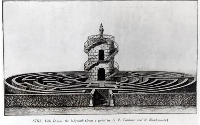 The Labyrinth of the Villa Pisani at Stra, after a print by Giovanni Battista Carboni and N. Randonnette