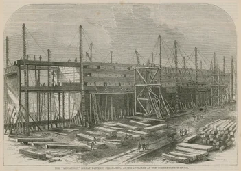 The Leviathan (Great Eastern) Steam Ship, as She Appeared at the Commencement of 1855
