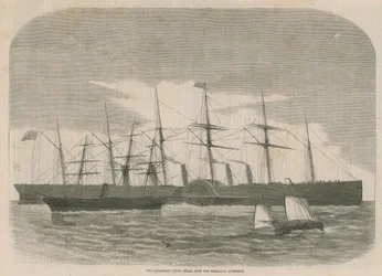 The Leviathan Under Steam with the Himalaya Alongside