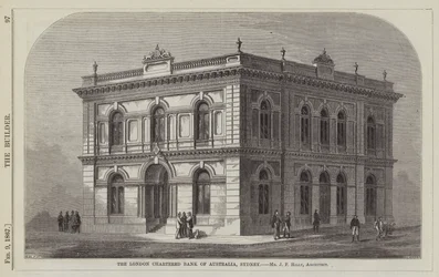 The London Chartered Bank of Australia, Sydney (engraving)