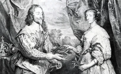 The Marriage of Henrietta and Charles, engraved by G. Vertue after Van Dyck