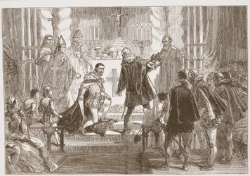 The Marshal of Poland Demanding the Oath from the Duke of Anjou
