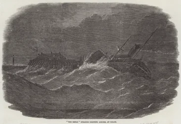 The Menai Steamer drifting Ashore, at Calais
