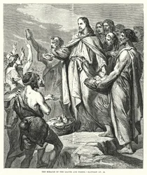 The Miracle of the Loaves and Fishes, Matthew XV, 36