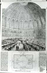 The New Reading-Room, British Museum, published in The Illustrated London News, May 9 1857