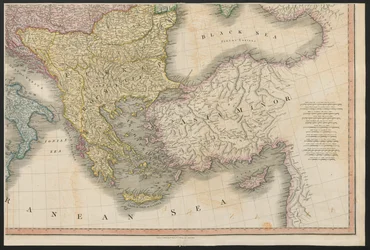 The Ottoman Empire, from Europe, Describing All the Changes of Territory, Published 1816