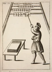 The Pressman Hanging Paper (engraving)