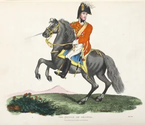 The Prince of Orange, Illustration from An Historical Account of the Battle of Waterloo by William Mudford, 1816