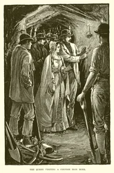 The Queen Visiting a Cornish Iron Mine