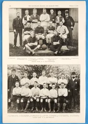The Ravensbourne and The Connaught, football teams featured in The Illustrated Sporting and Dramatic News, 13th February 1892