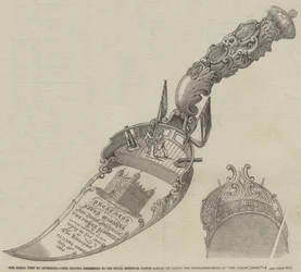 The Royal Visit to Liverpool, the Trowel presented to His Royal Highness Prince Albert on laying the Foundation-Stone of "The Sailors