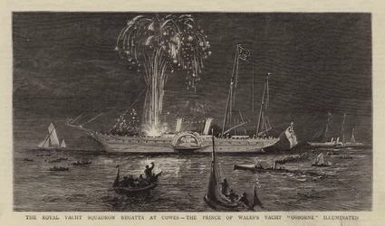 The Royal Yacht Squadron Regatta at Cowes, the Prince of Wales