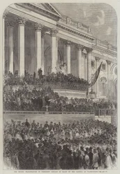 The Second Inauguration of President Lincoln in front of the Capitol at Washington