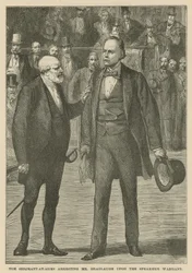 The Serjeant-at-Arms Arresting Mr. Bradlaugh upon the Speaker