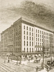 The Sherman Hotel, Chicago, in c.1870, from 