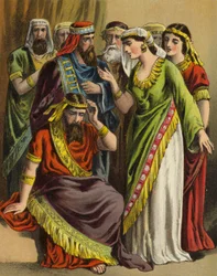 The Story of Queen Esther: Haman lays his complaint before Zeresh his wife and all his friends