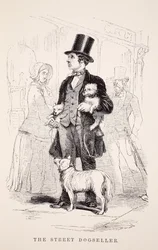 The Street Dog-Seller, illustration from London Labour and London Poor by Henry Mayhew, pub. 1862