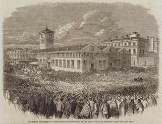The Strike at Blackburn, Large Meeting of Operatives in the Market-Place on Thursday Week