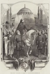 The Sultan proceeding to Mosque, at Constantinople
