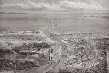 The Swansea Harbour and Docks, from The Illustrated London News, 22nd October 1881