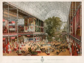 The Transept from the Grand Entrance, Great Exhibition, 1851