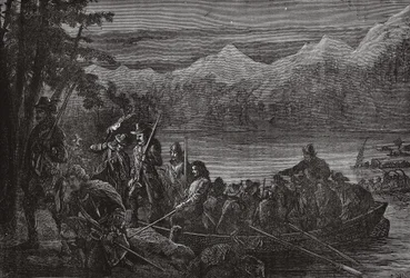 The Vaudois crossing Lake Leman by night