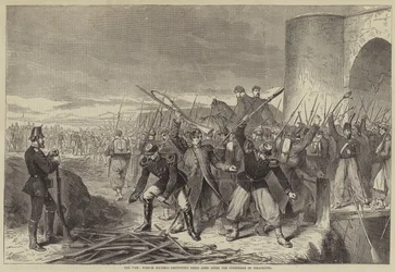 The War, French Soldiers destroying their Arms after the Surrender of Strasbourg