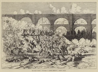 The War in Spain, Volunteers of Teruel repelling a Carlist Attack