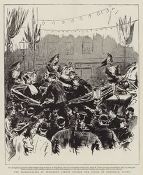 The assassination of President Carnot outside the Palais de Commerce, Lyons