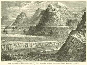 The benches of the Fraser River, near Lilloet, British Columbia