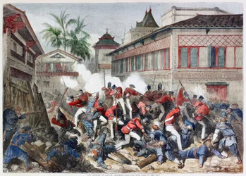 The capture of Canton: Skirmish near the west gate of the city