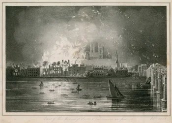 The Destruction by Fire of the Houses of Parliament on 16 October 1834