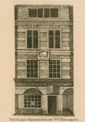 The early residence of William Hogarth, Fenchurch Street, London