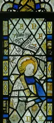 The east window depicting St John