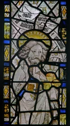 The east window depicting St Philip