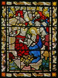 The east window depicting the Circumcision