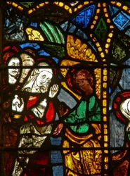 The east window depicting the three Marys at the tomb of the Resurrection