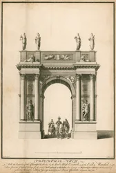 The Entry of the Champion, Attended by the Lord High Constable and the Earl Marshal, Through the Triumphal Arch