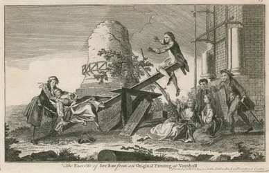 The Exercise of See Saw from an Original Painting in the Vauxhall Gardens, London