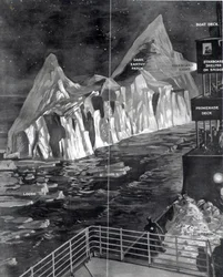 The famous iceberg as seen by J. Scarrott on board the Titanic, 1912