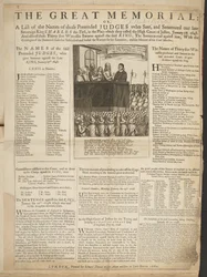 The Great Memorial, or, A List of the Names of Those Pretended Judges Who Sentenced King Charles I, January 27