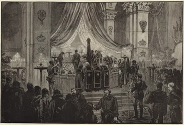 The Late Emperor Lying in State in the Church of St Peter and St Paul