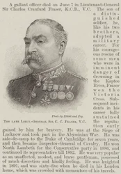 The late Lieutenant-General Sir C C Fraser, VC