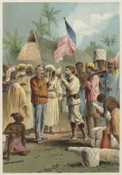 The Meeting of Henry Morton Stanley and David Livingstone