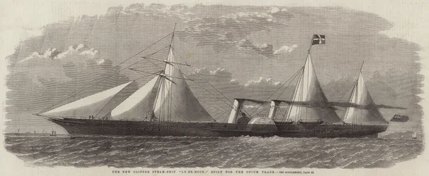 The new clipper steamship Ly-ee-moon, built for the opium trade